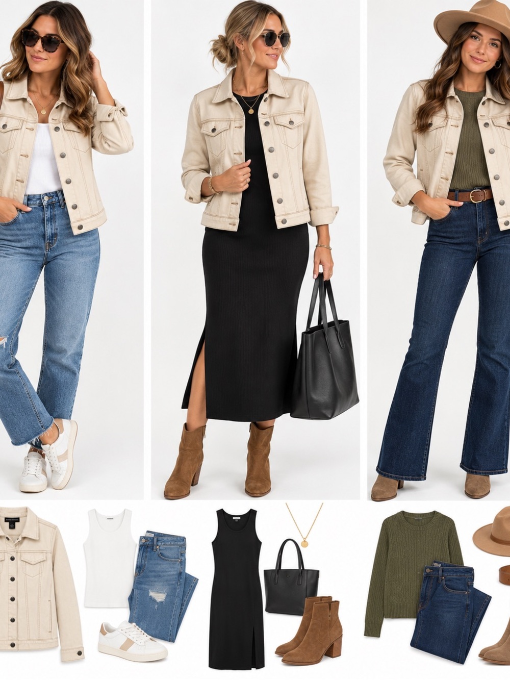 Lane Bryant Beige Denim Jacket - Light Neutral Jean Coat